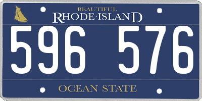 RI license plate 596576