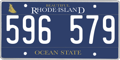 RI license plate 596579