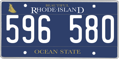 RI license plate 596580