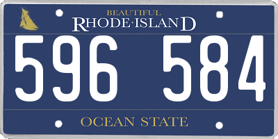 RI license plate 596584