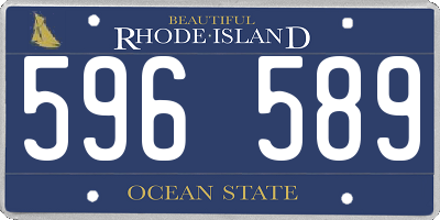 RI license plate 596589