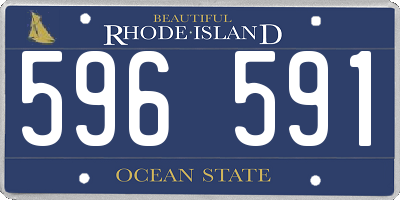 RI license plate 596591