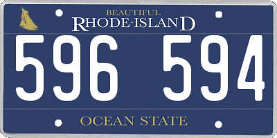 RI license plate 596594