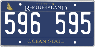 RI license plate 596595