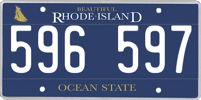 RI license plate 596597