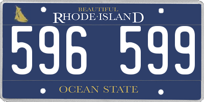 RI license plate 596599