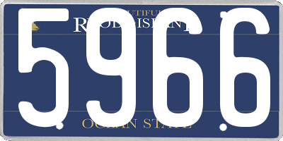 RI license plate 5966
