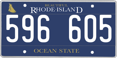 RI license plate 596605