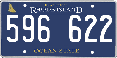 RI license plate 596622
