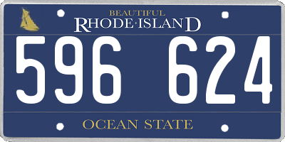 RI license plate 596624