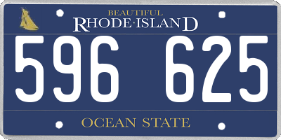 RI license plate 596625