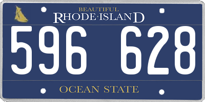 RI license plate 596628