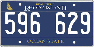 RI license plate 596629