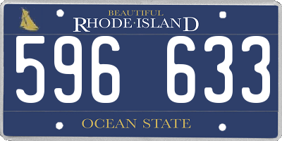 RI license plate 596633