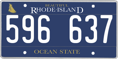 RI license plate 596637