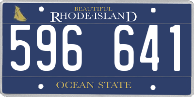 RI license plate 596641
