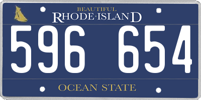 RI license plate 596654