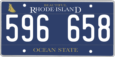 RI license plate 596658