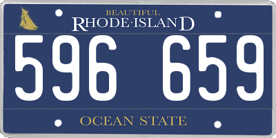 RI license plate 596659