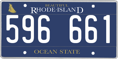 RI license plate 596661
