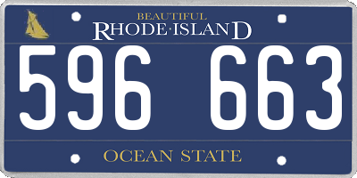 RI license plate 596663