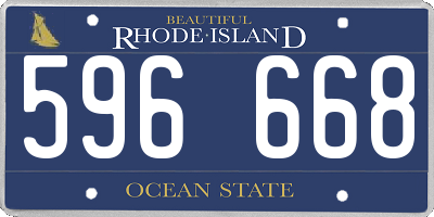 RI license plate 596668