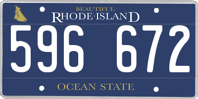 RI license plate 596672