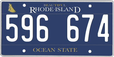 RI license plate 596674