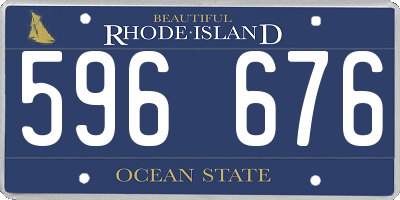 RI license plate 596676