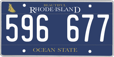 RI license plate 596677