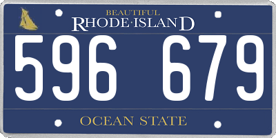 RI license plate 596679