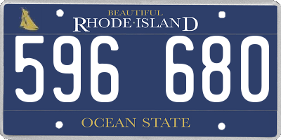 RI license plate 596680