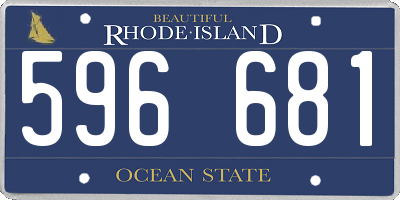RI license plate 596681
