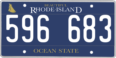 RI license plate 596683