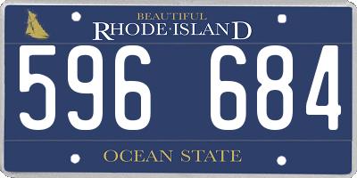RI license plate 596684