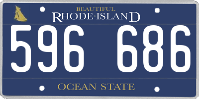 RI license plate 596686