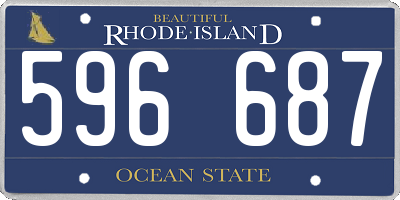 RI license plate 596687