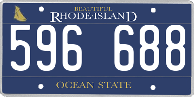 RI license plate 596688
