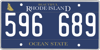 RI license plate 596689