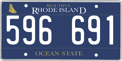 RI license plate 596691