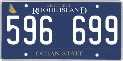 RI license plate 596699
