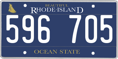 RI license plate 596705