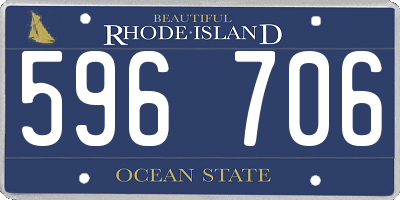 RI license plate 596706