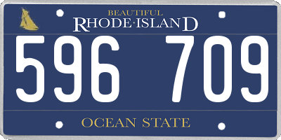 RI license plate 596709