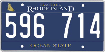 RI license plate 596714