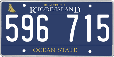 RI license plate 596715