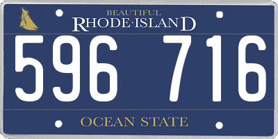 RI license plate 596716