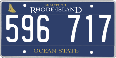RI license plate 596717