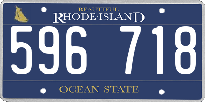 RI license plate 596718