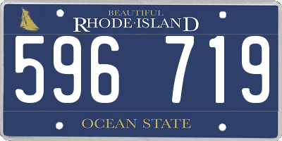 RI license plate 596719